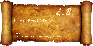 Lucz Bonifác névjegykártya